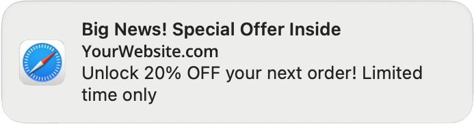 Notification Safari